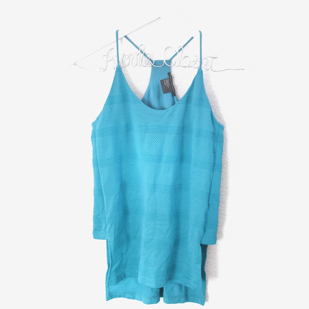 Armani Exchange Mesh High-Low Cami Top